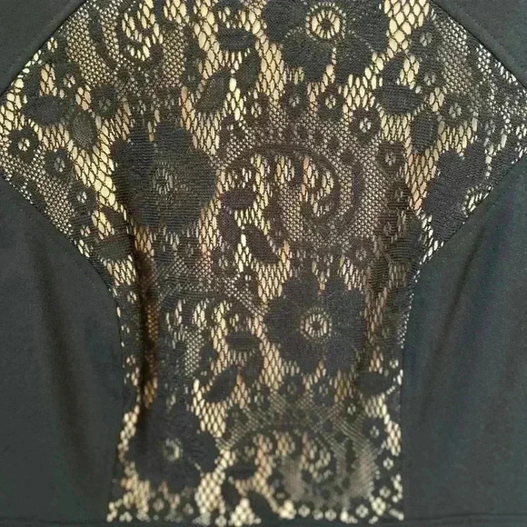 Adrianna Papell Sheath Dress Women’s Size 8 Black Lace Sleeveless Zipper Back - Picture 9 of 10